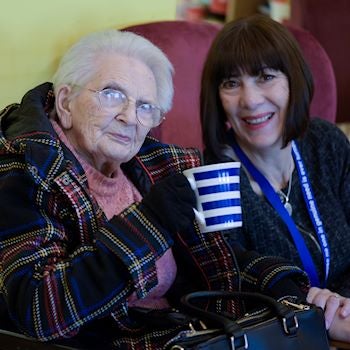 Care worker with an elderly lady