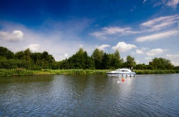 A boat on the Norfolk Broads
