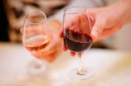 Beyond the Pasty: Eating Out in Cornwall People eating out in Cornwall, toasting with red wine glasses