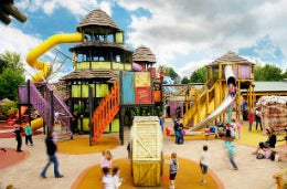 Kids theme park with slides