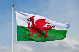 The Welsh flag